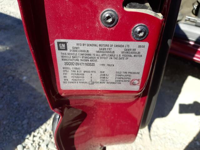 Photo 10 from auction – 2007 CHEVROLET SILVERADO with VIN 2GCEC13V471163520