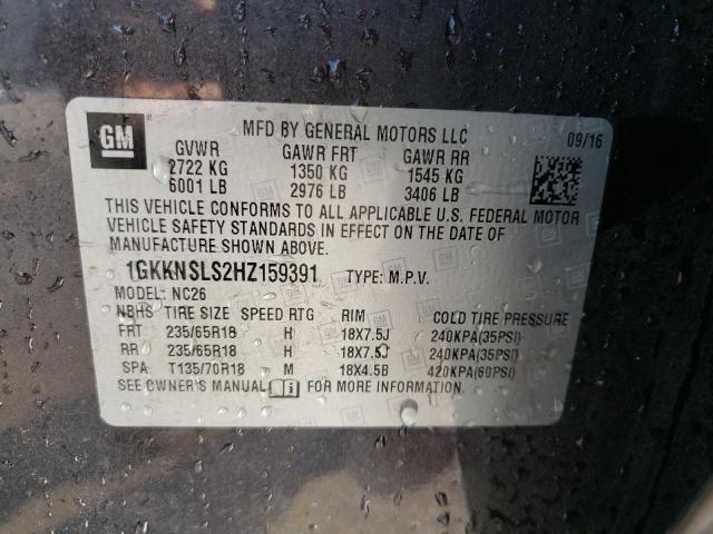 Photo 10 from auction – 2017 GMC ACADIA SLE with VIN 1GKKNSLS2HZ159391