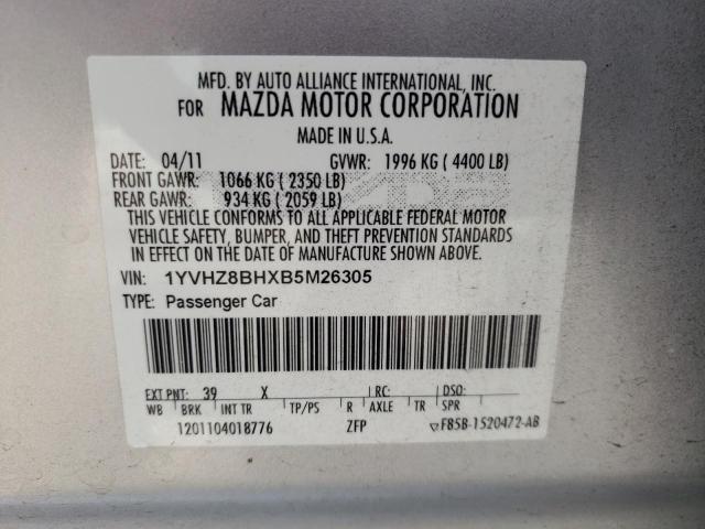 Photo 10 from auction – 2011 MAZDA 6 I with VIN 1YVHZ8BHXB5M26305