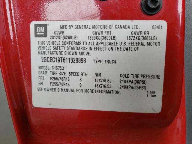 Photo 10 from auction – 2001 CHEVROLET SILVERADO with VIN 2GCEC19T611328898