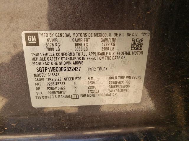 Photo 10 from auction – 2014 GMC SIERRA C15 with VIN 3GTP1VEC0EG332437
