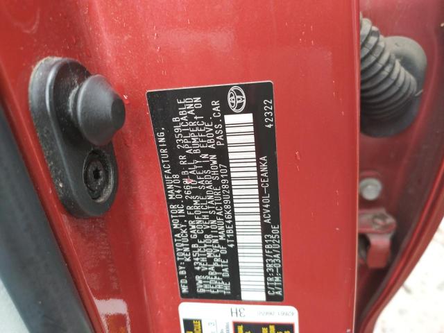 Foto 10 de la subasta – 2009 TOYOTA CAMRY BASE con VIN 4T1BE46K89U289107