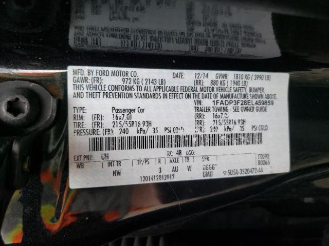 Photo 10 from auction – 2014 FORD FOCUS SE with VIN 1FADP3F28EL459859