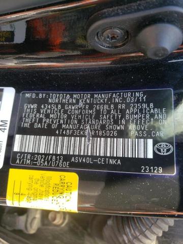 Photo 10 from auction – 2011 TOYOTA CAMRY BASE with VIN 4T4BF3EK8BR185026