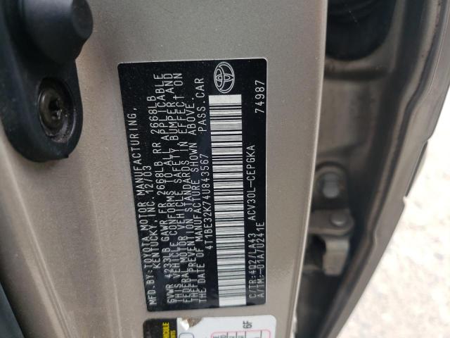 Photo 10 from auction – 2004 TOYOTA CAMRY LE with VIN 4T1BE32K74U843567