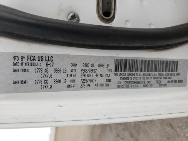 Photo 10 from auction – 2017 RAM 1500 SLT with VIN 1C6RR7GG8HS807219