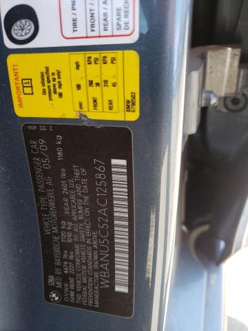 Photo 10 from auction – 2010 BMW 528 I with VIN WBANU5C52AC125867