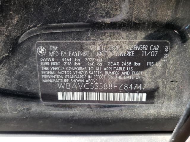 Photo 10 from auction – 2008 BMW 328 I SULE with VIN WBAVC53588FZ84747