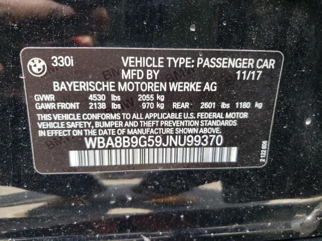 Photo 10 from auction – 2018 BMW 330 I with VIN WBA8B9G59JNU99370
