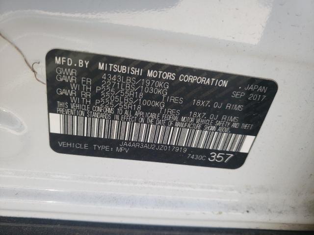 Photo 10 from auction – 2018 MITSUBISHI OUTLANDER with VIN JA4AR3AU2JZ017919