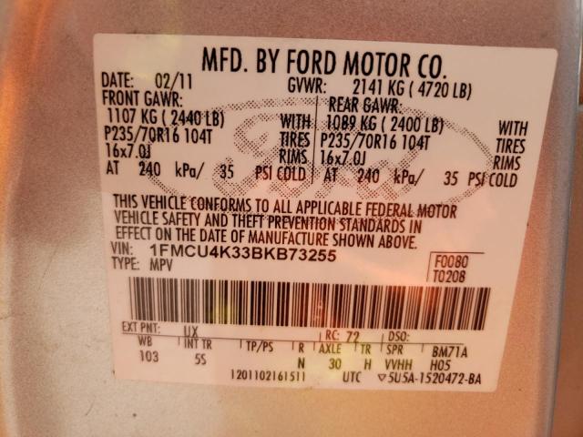 Photo 10 from auction – 2011 FORD ESCAPE HYB with VIN 1FMCU4K33BKB73255