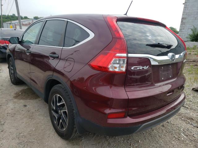 Photo 3 from auction – 2016 HONDA CR-V SE with VIN 5J6RM4H44GL016411