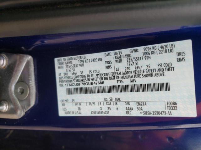 Photo 10 from auction – 2016 FORD ESCAPE S with VIN 1FMCU0F78GUB47686