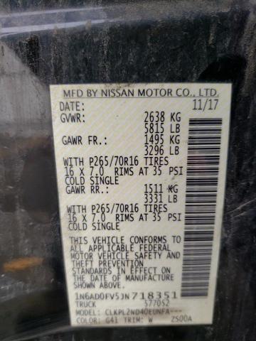 Photo 10 from auction – 2018 NISSAN FRONTIER S with VIN 1N6AD0FV5JN718351