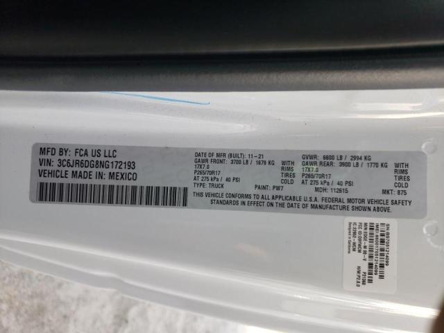 Zdjęcie 10 z aukcji – 2022 RAM 1500 CLASS z VIN 3C6JR6DG8NG172193