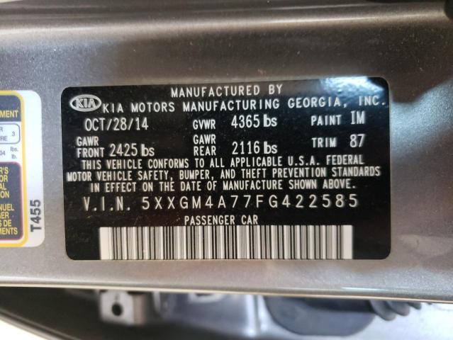 Photo 10 from auction – 2015 KIA OPTIMA LX with VIN 5XXGM4A77FG422585