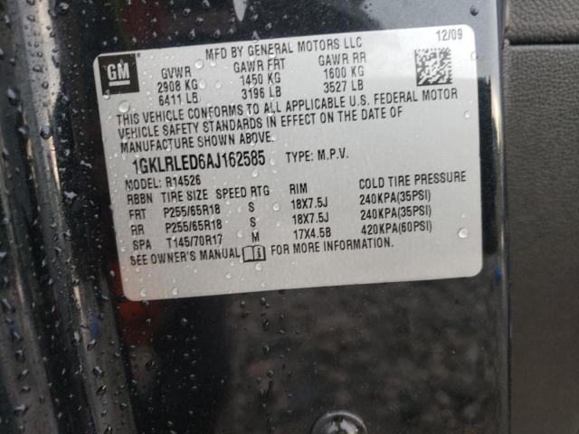 Photo 10 from auction – 2010 GMC ACADIA SLE with VIN 1GKLRLED6AJ162585