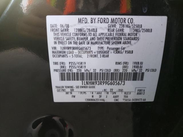 Photo 10 from auction – 2009 LINCOLN MKS with VIN 1LNHM93R99G605673