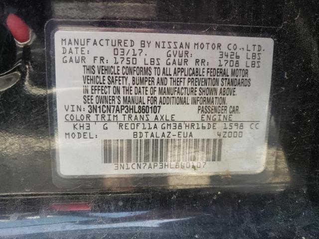 Photo 10 from auction – 2017 NISSAN VERSA S with VIN 3N1CN7AP3HL860107