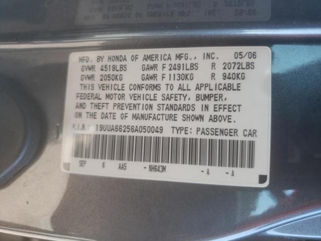 Photo 10 from auction – 2006 ACURA 3.2TL with VIN 19UUA66256A050049