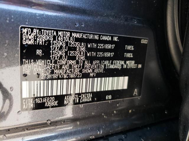 Photo 10 from auction – 2022 TOYOTA RAV4 LE with VIN 2T3H1RFV7NC188723