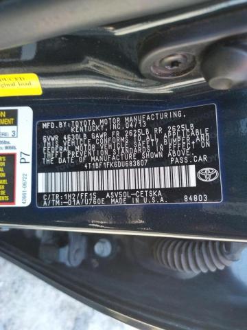 Photo 10 from auction – 2013 TOYOTA CAMRY L with VIN 4T1BF1FK6DU683807