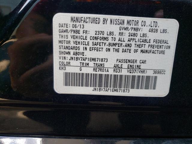 Photo 10 from auction – 2014 INFINITI Q50 BASE with VIN JN1BV7AP1EM671873