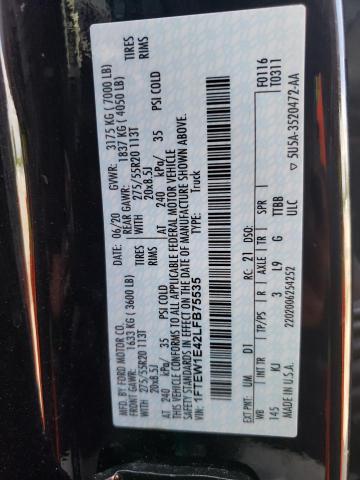 Photo 10 from auction – 2020 FORD F150 SUPER with VIN 1FTEW1E42LFB75535