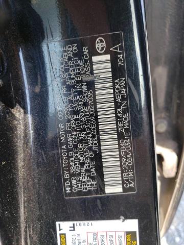 Photo 10 from auction – 2009 TOYOTA COROLLA BA with VIN JTDBL40E69J027035