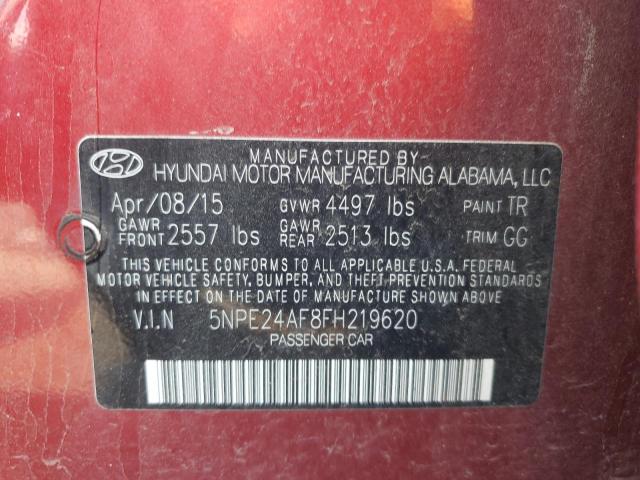 Photo 10 from auction – 2015 HYUNDAI SONATA SE with VIN 5NPE24AF8FH219620