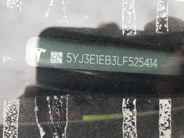 Photo 10 from auction – 2020 TESLA MODEL 3 with VIN 5YJ3E1EB3LF525414