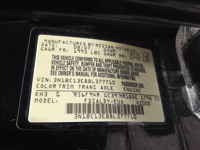Photo 10 from auction – 2008 NISSAN VERSA S with VIN 3N1BC13E88L377710