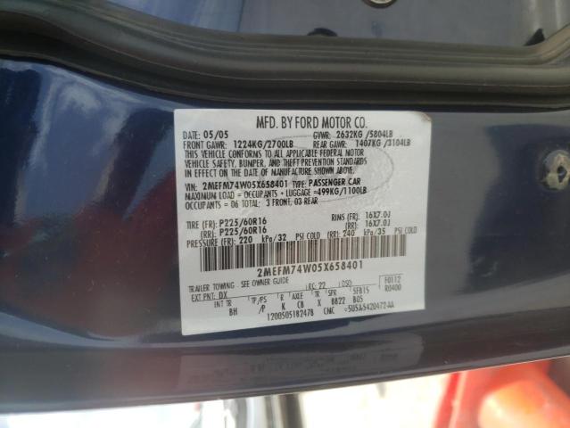 Photo 10 from auction – 2005 MERCURY GRAND MARQ with VIN 2MEFM74W05X658401