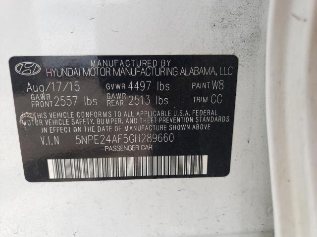 Photo 10 from auction – 2016 HYUNDAI SONATA SE with VIN 5NPE24AF5GH289660