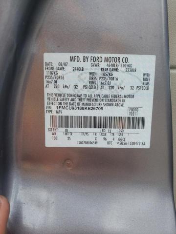 Photo 10 from auction – 2008 FORD ESCAPE XLT with VIN 1FMCU93188KB26709