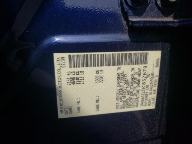 Photo 10 from auction – 2009 NISSAN MAXIMA with VIN 1N4AA51E39C857679