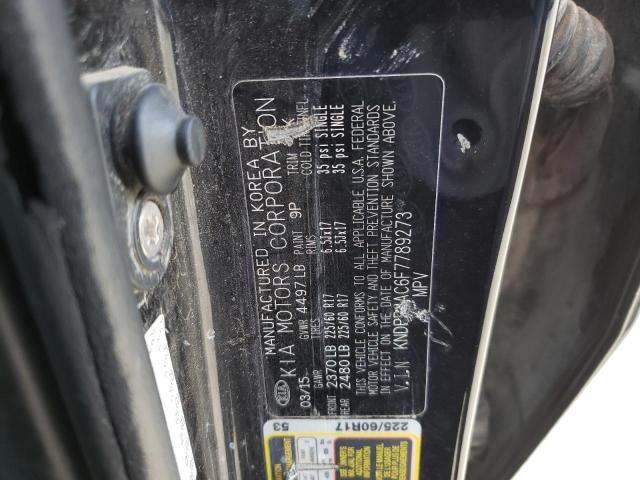 Photo 10 from auction – 2015 KIA SPORTAGE L with VIN KNDPB3AC6F7789273
