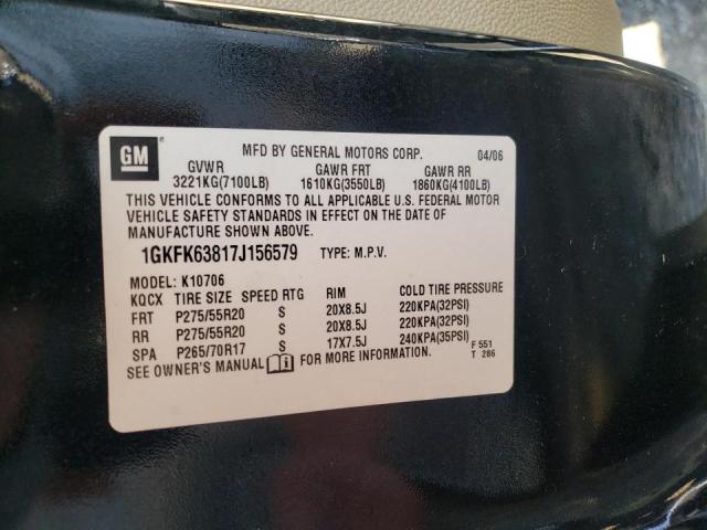 Photo 10 from auction – 2007 GMC YUKON DENA with VIN 1GKFK63817J156579