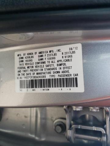 Photo 10 from auction – 2012 HONDA ACCORD LX with VIN 1HGCP2F39CA240069