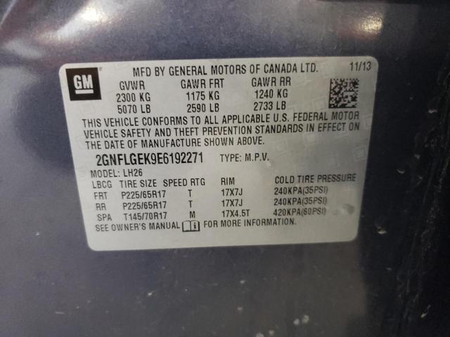 Photo 10 from auction – 2014 CHEVROLET EQUINOX LT with VIN 2GNFLGEK9E6192271