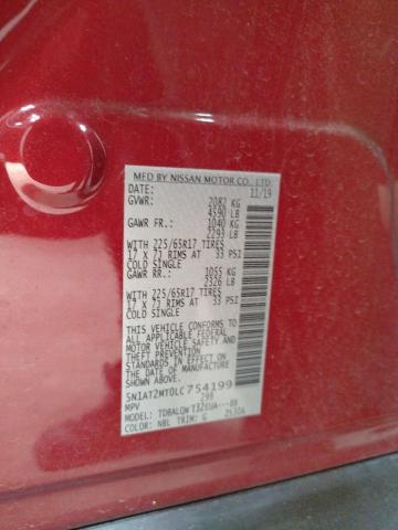 Photo 10 from auction – 2020 NISSAN ROGUE S with VIN 5N1AT2MT0LC754199
