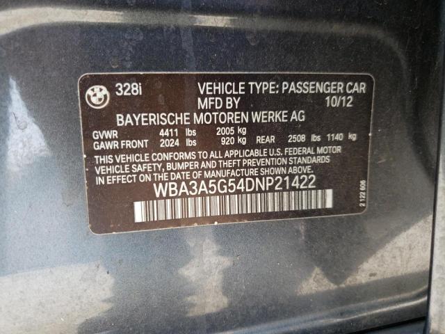 Photo 10 from auction – 2013 BMW 328 I with VIN WBA3A5G54DNP21422