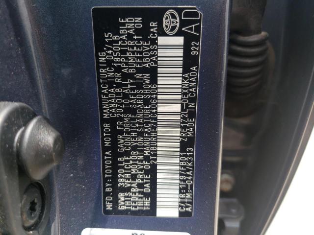 Photo 10 from auction – 2015 TOYOTA COROLLA L with VIN 2T1BURHE7FC406406