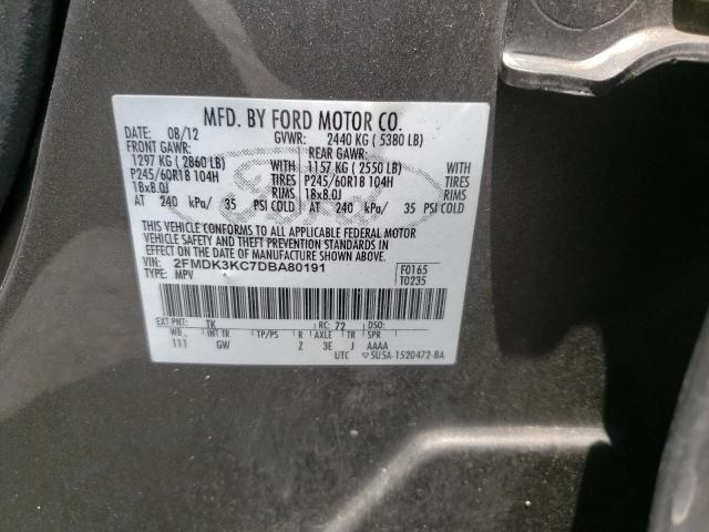 Photo 10 from auction – 2013 FORD EDGE LIMIT with VIN 2FMDK3KC7DBA80191