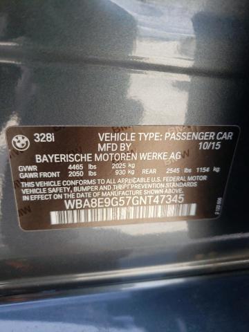 Photo 10 from auction – 2016 BMW 328 I SULE with VIN WBA8E9G57GNT47345