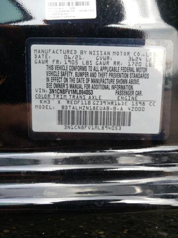 Photo 10 from auction – 2021 NISSAN VERSA SR with VIN 3N1CN8FV1ML894053