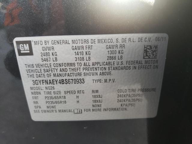 Photo 10 from auction – 2011 CADILLAC SRX LUXURY with VIN 3GYFNAEY4BS670933