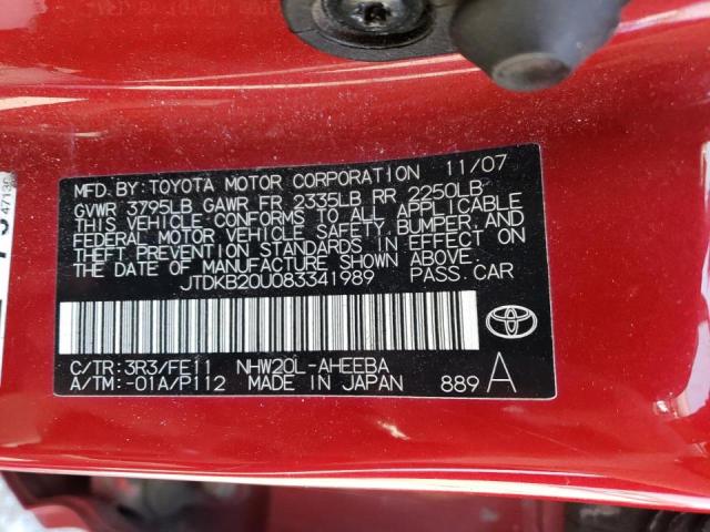 Photo 10 from auction – 2008 TOYOTA PRIUS with VIN JTDKB20U083341989
