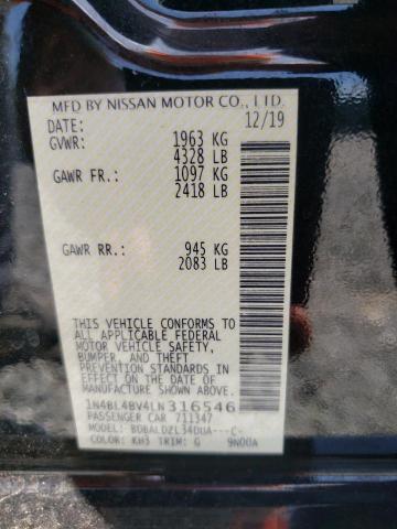 Photo 10 from auction – 2020 NISSAN ALTIMA S with VIN 1N4BL4BV4LN316546