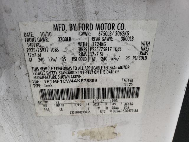 Photo 10 from auction – 2011 FORD F150 SUPER with VIN 1FTFW1EF8BFC14522